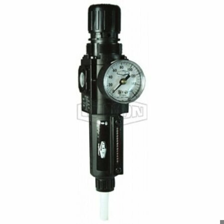 DIXON Norgren by  Excelon Modular Relieving Sub-Compact Filter/Regulator with GC620 Gauge and Manual Drain B72G-2MG-MB